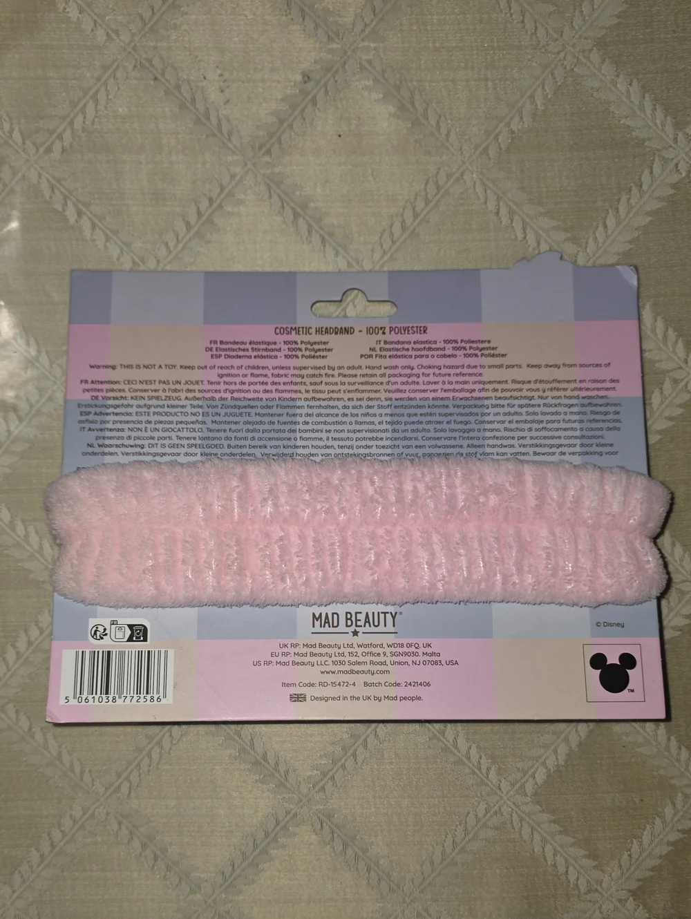 Mad Beauty x Disney Tinker Bell Pink Cosmetic Headband